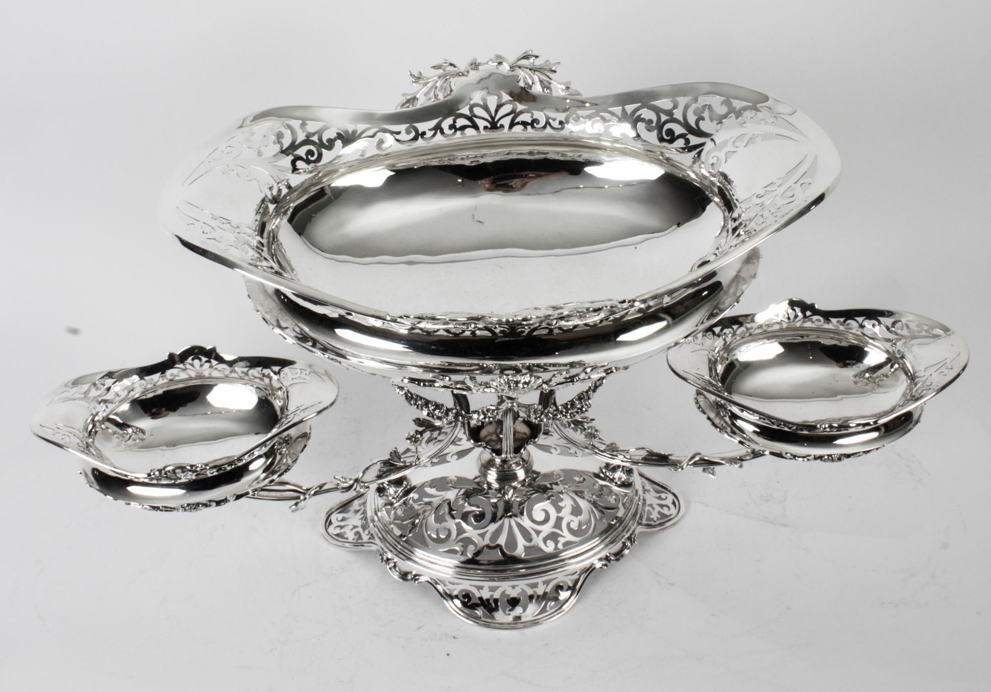 Antique Victorian Silverplate Centrepiece Mappin & Webb 1880 19th Century For Sale 5
