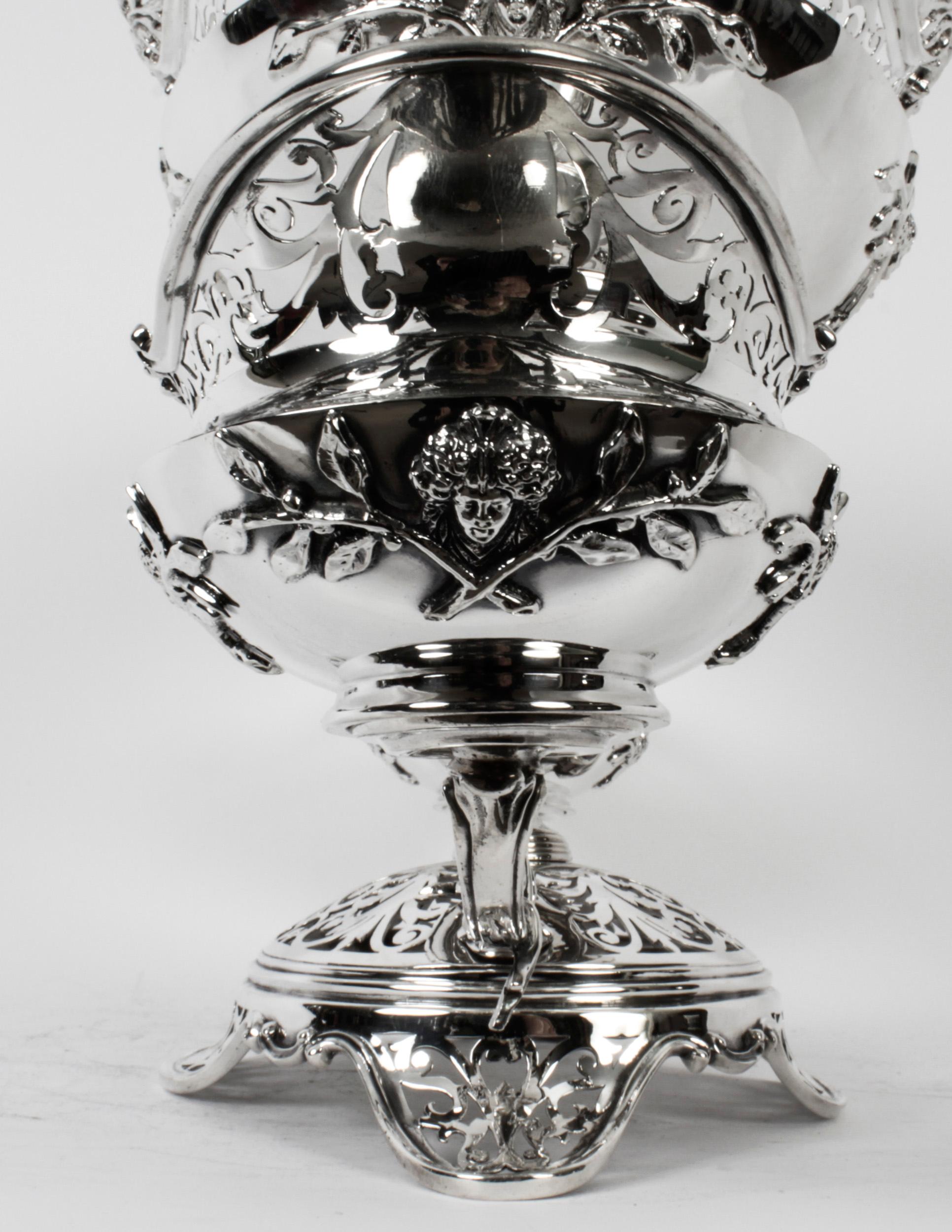Antique Victorian Silverplate Centrepiece Mappin & Webb 1880 19th Century For Sale 8
