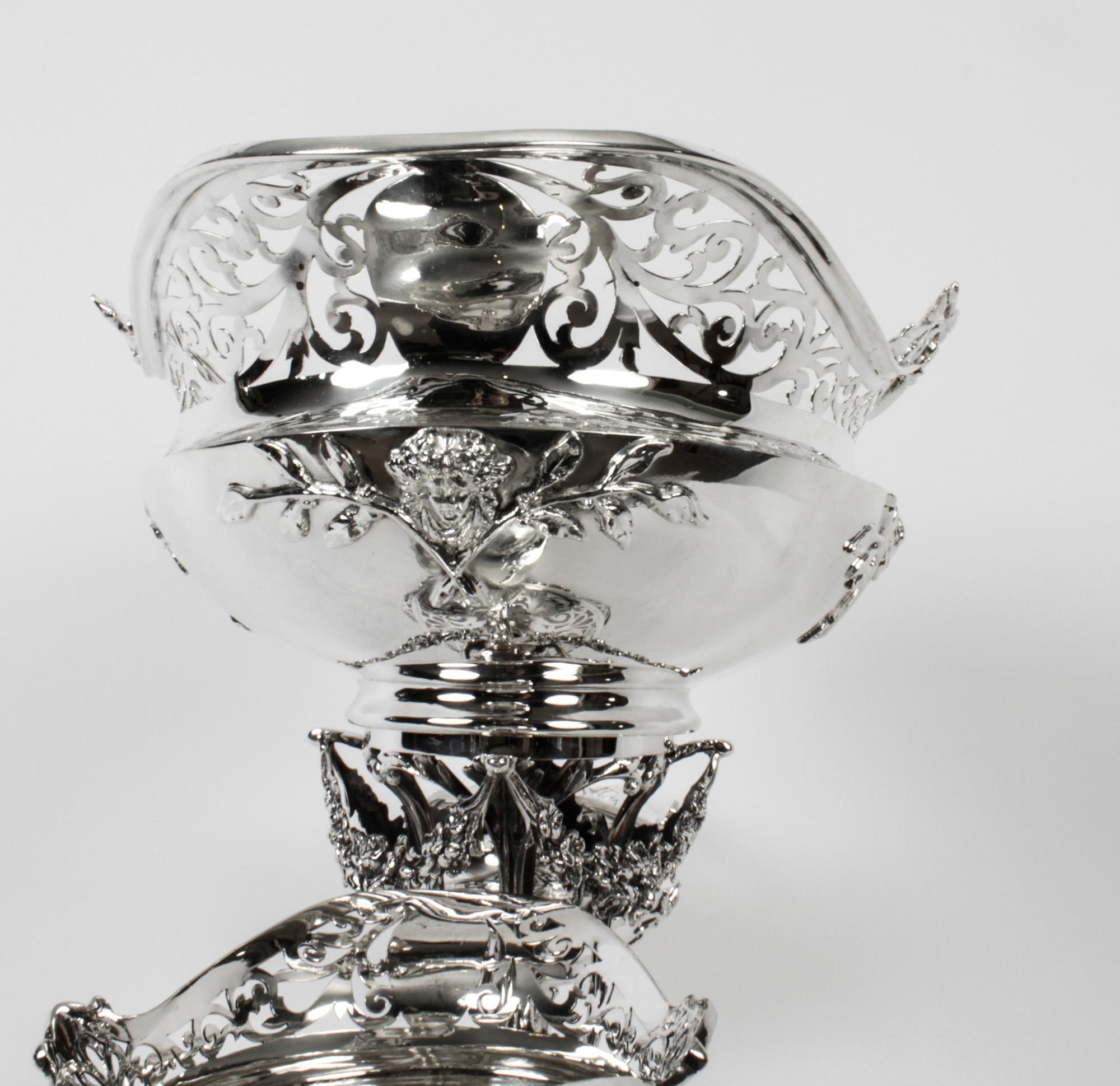 Antique Victorian Silverplate Centrepiece Mappin & Webb 1880 19th Century For Sale 9