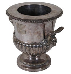 Antique Victorian Silverplate Wine Chiller Cooler Trophy Urn Ice Bucket Bacchus