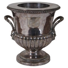 Antique Victorian Silverplate Wine Chiller Cooler Trophy Urn Ice Bucket Bacchus