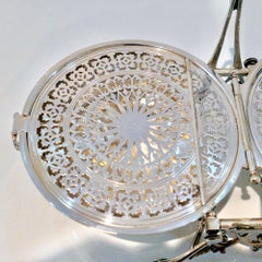 Antique Victorian Silver Plated Folding Biscuit Box circa 1870 Fenton Brothers