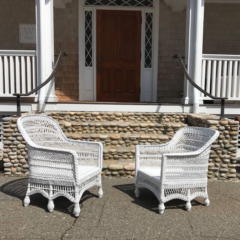 Antique Victorian Six-Legged Wicker Chairs at 1stDibs