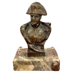 Used Victorian small spelter bust of Napoleon 