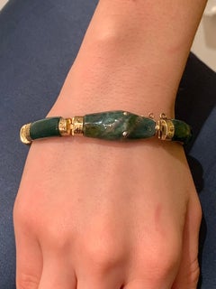 Antico bracciale vittoriano a serpente diaspro oro giallo perla buona fortuna eternità