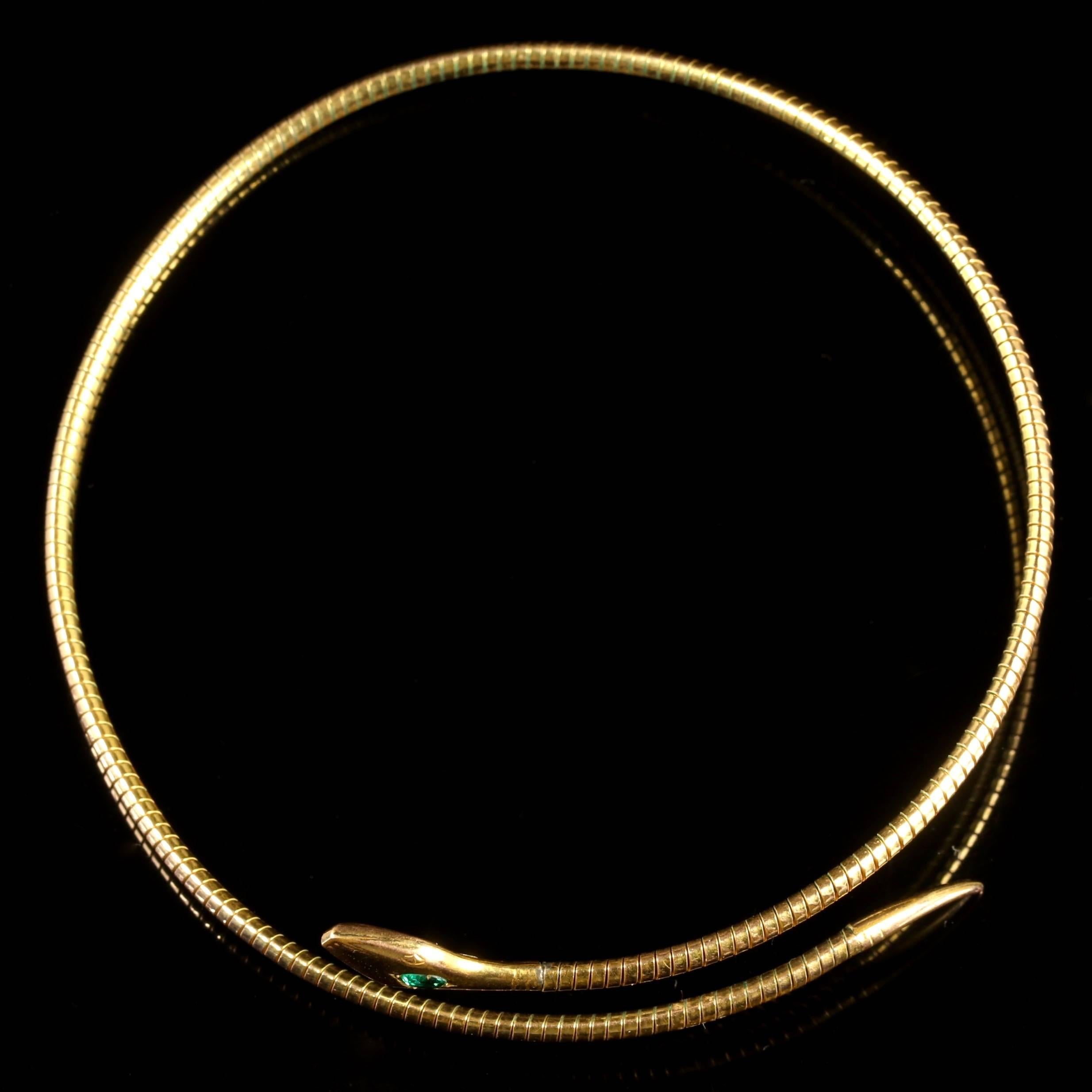 Antique Victorian Snake Collar Necklace, circa 1880 3