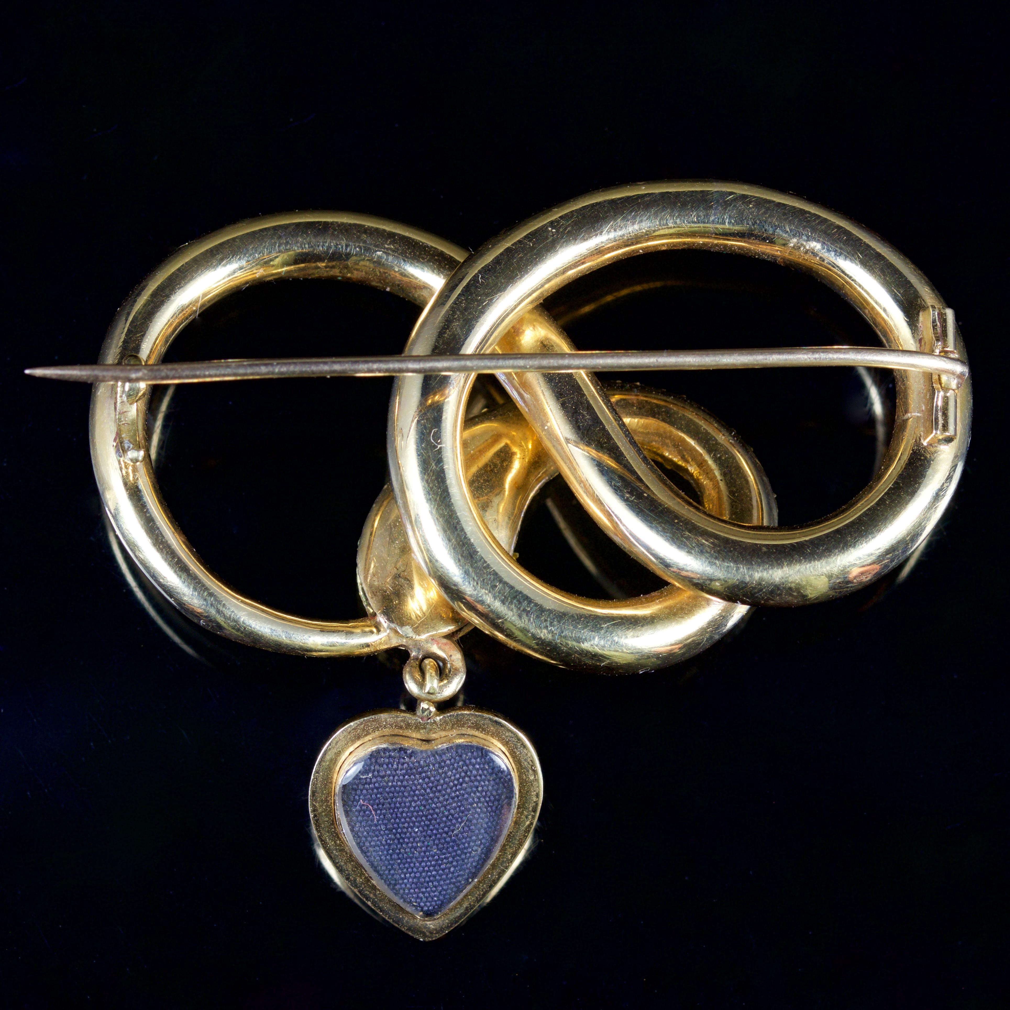 Antique Victorian Snake Heart Brooch 18 Carat, circa 1860 In Excellent Condition In Lancaster, Lancashire