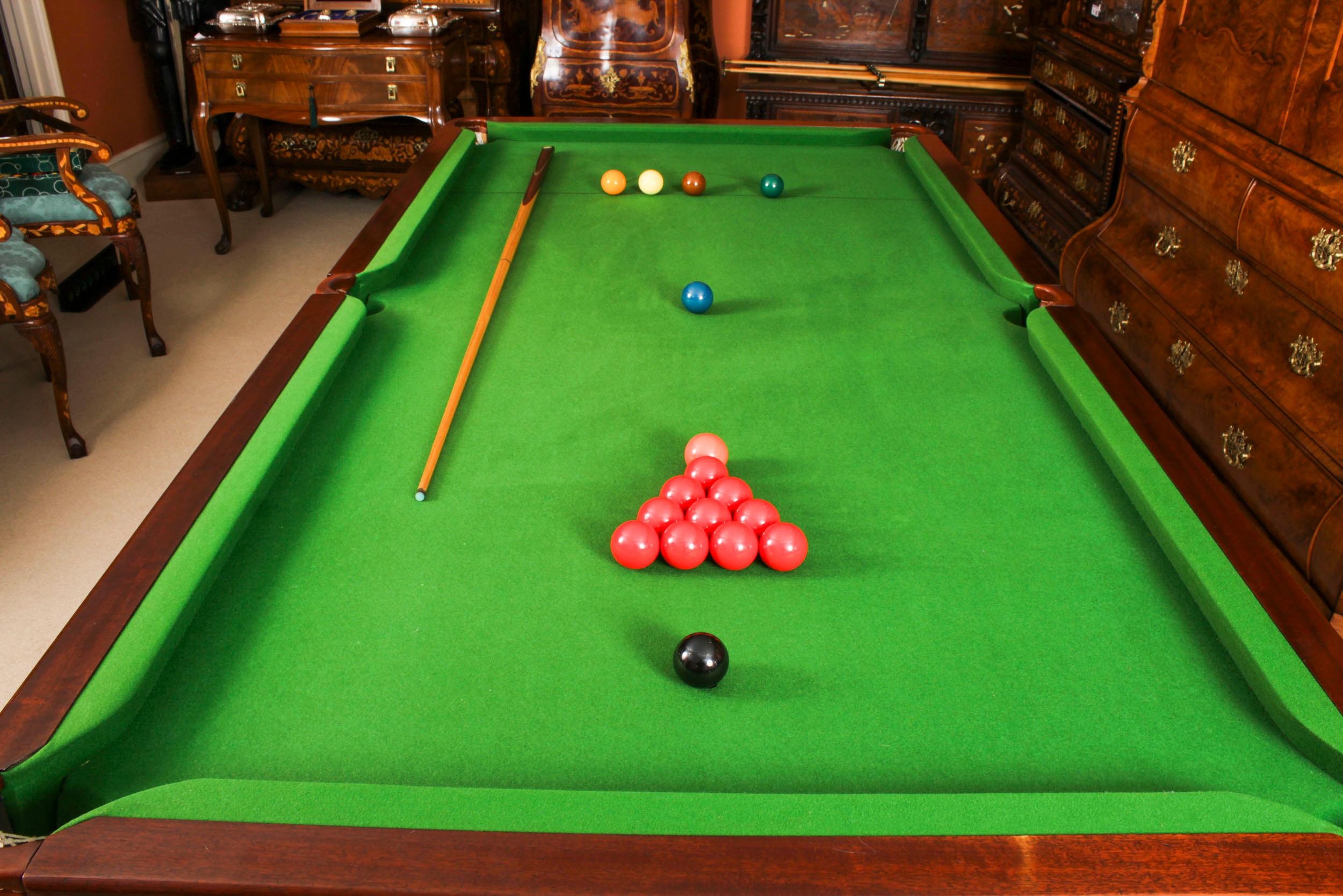 Antique Victorian Snooker / Dining Table Fully Refurbished Circa 1900 For Sale 6