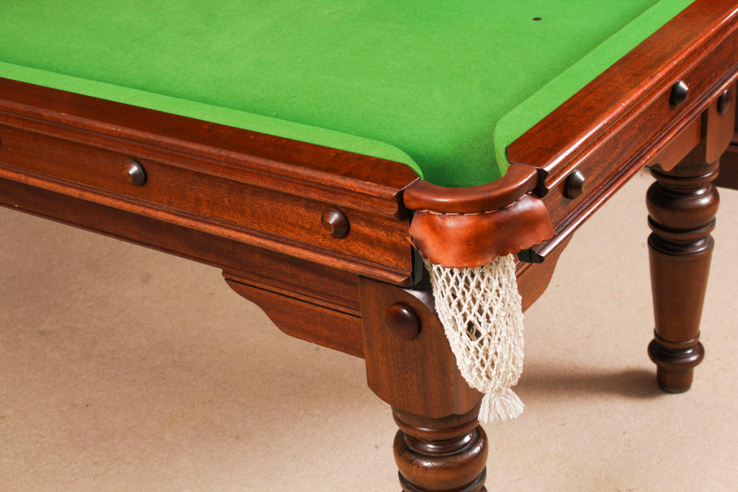 Antique Victorian Snooker / Dining Table Fully Refurbished Circa 1900 For Sale 9