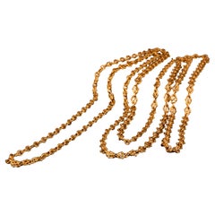 Antique Victorian Solid 18k Gold Chain Necklace