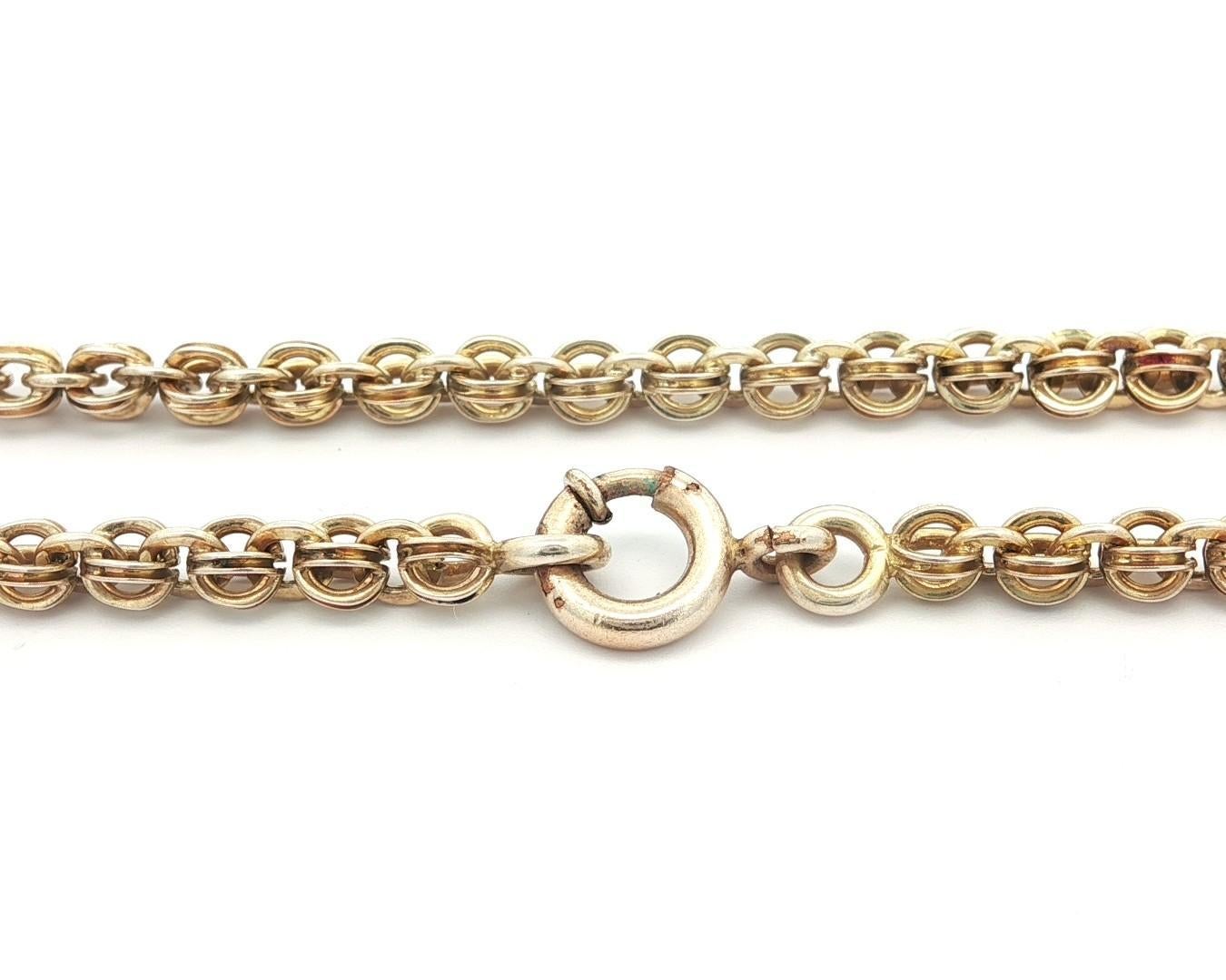 Donna Antica collana vittoriana in oro massiccio con perle e smalto nero, collana a lutto con nappe pendenti in vendita