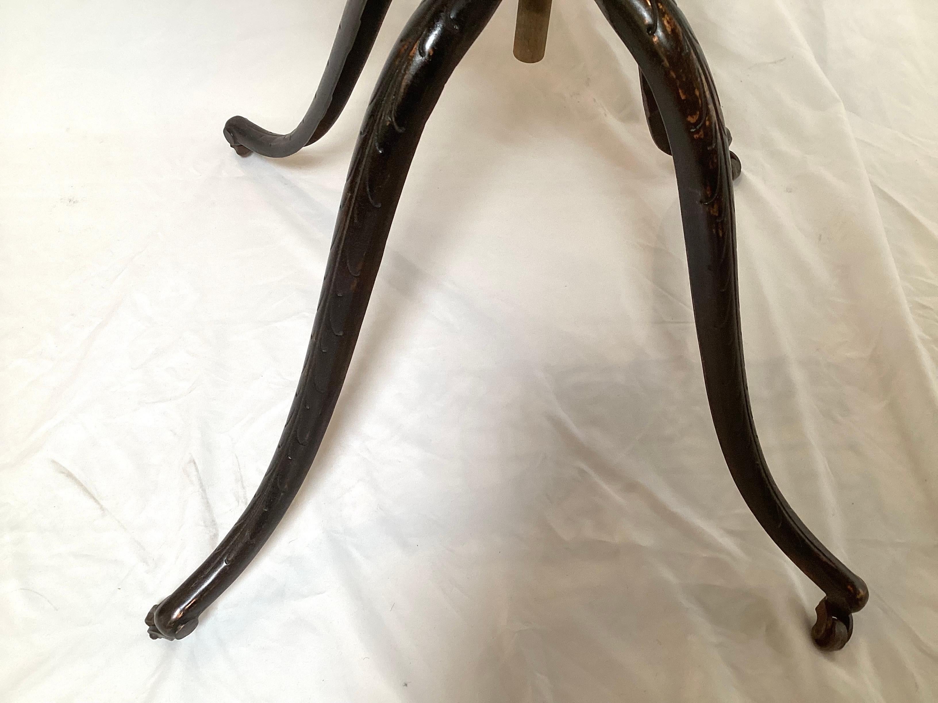 Ancien support de bibliothèque victorien en chêne massif et en fonte en vente 1