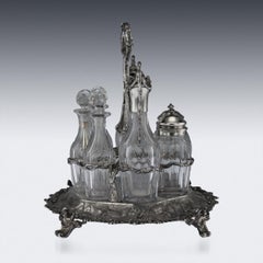 Antique Victorian Solid Silver Condiment Set, Hunt & Roskell, circa 1870
