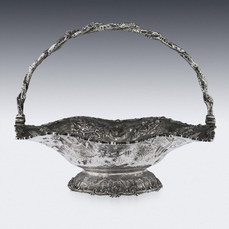 Antique Victorian Solid Silver Fruit Basket, Hunt and Roskell, circa 1870 at 1stDibs