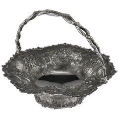 Antique Victorian Solid Silver Fruit Basket, Hunt & Roskell, circa 1870