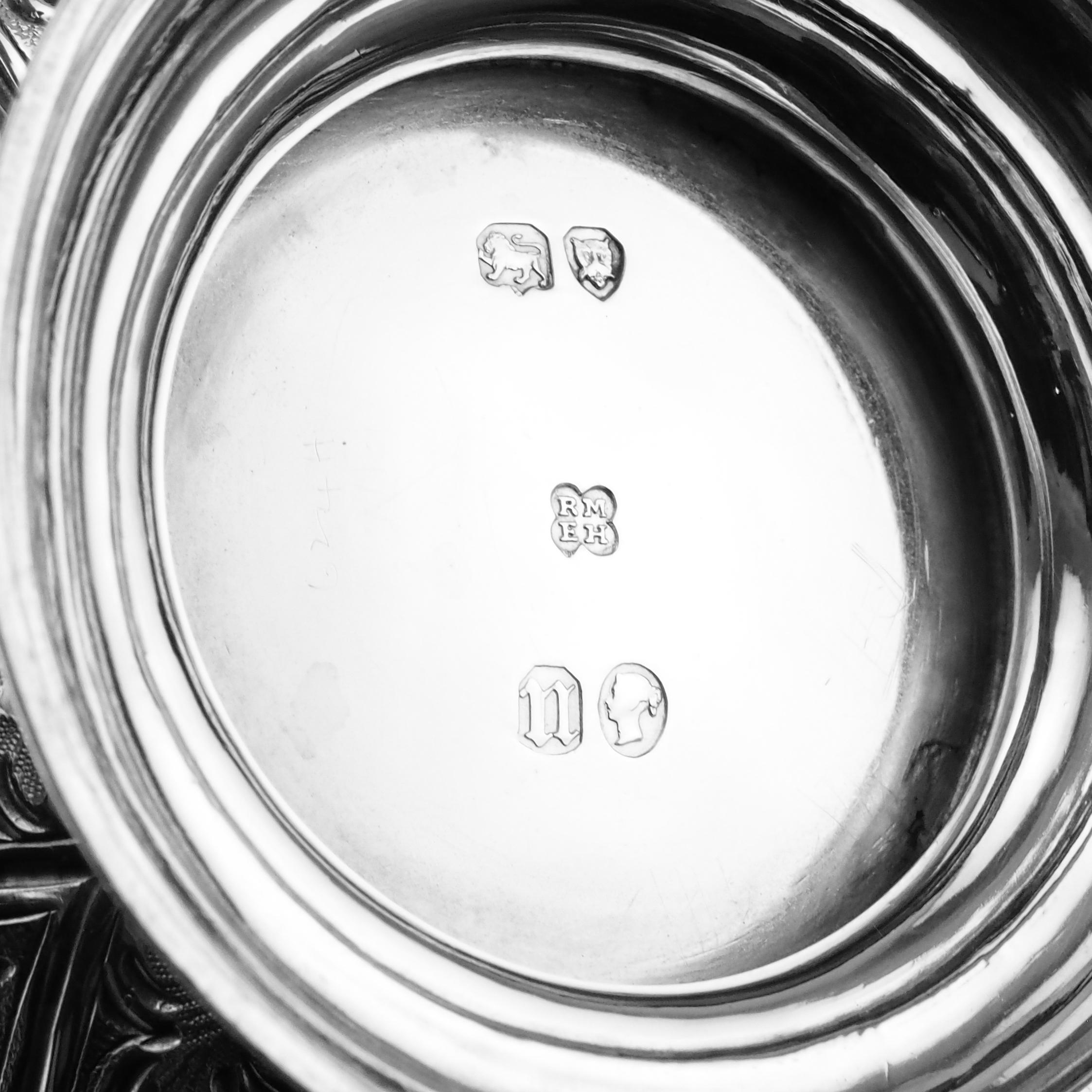 Antique Victorian Solid Silver Mug Abercorn/Pineapple Design - 1868 6