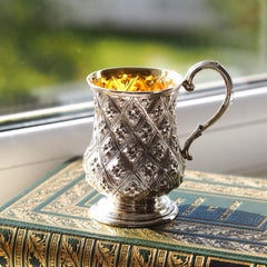 Antique Victorian Solid Silver Mug Abercorn/Pineapple Design - 1868