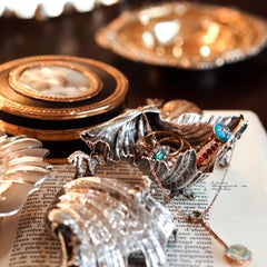 Antique Victorian Solid Silver Salt/Butter Dish Pair Shell - Stephen Smith 1866