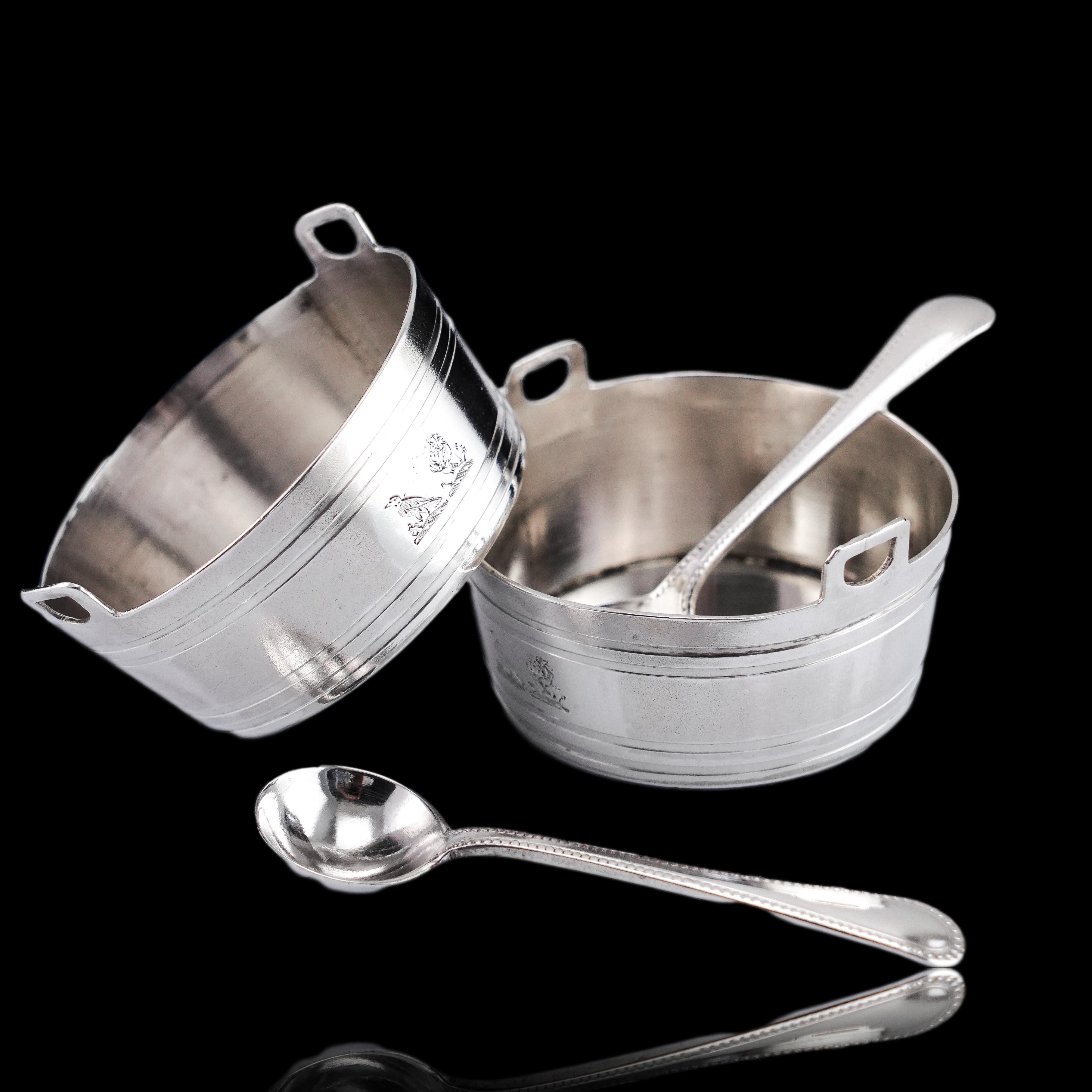 Antica saliera vittoriana in argento massiccio con design a forma di secchiello/cestino - Wilson & in vendita 7