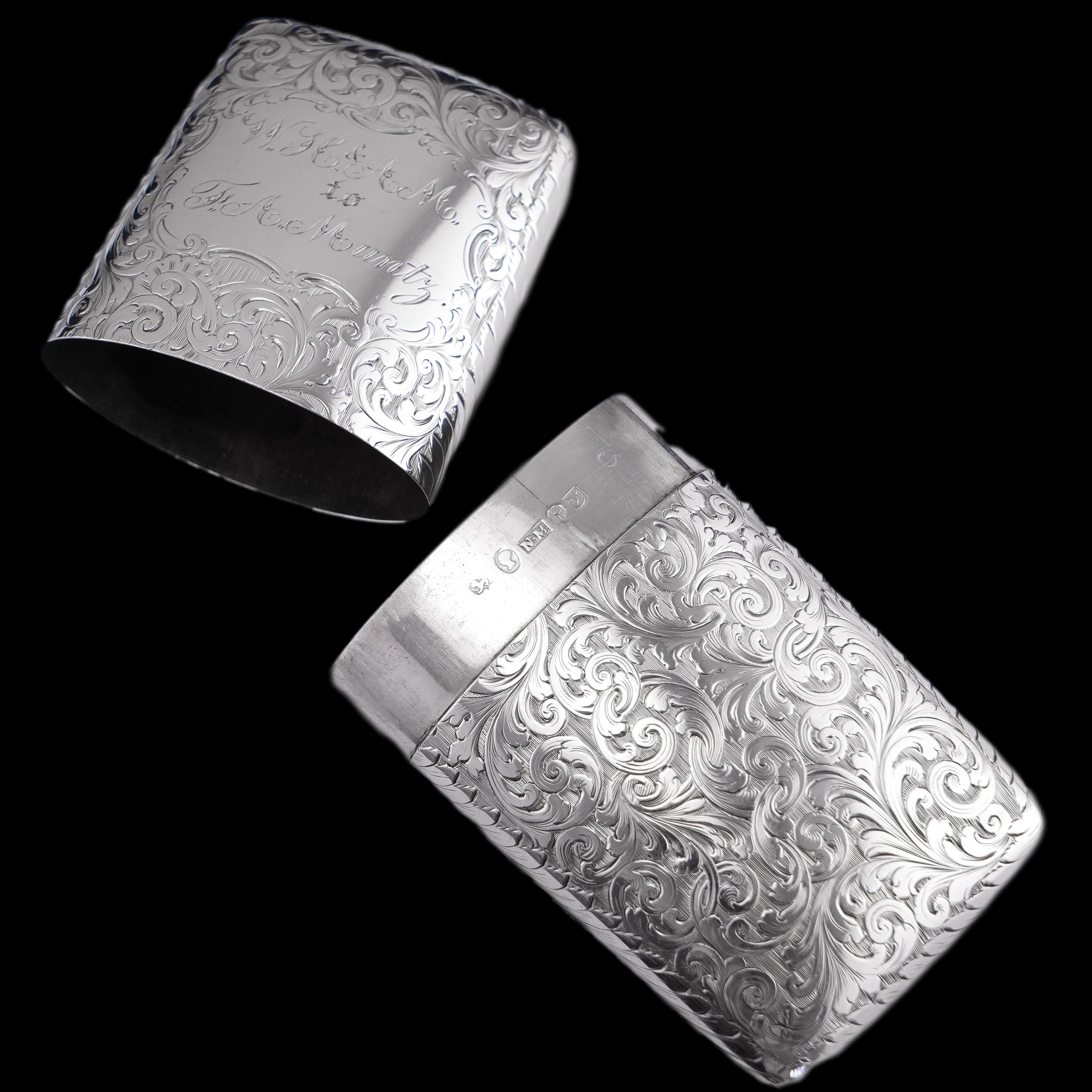 Antique Victorian Solid Sterling Silver Cigar Cheroot Case - Nathaniel Mills 184 For Sale 12