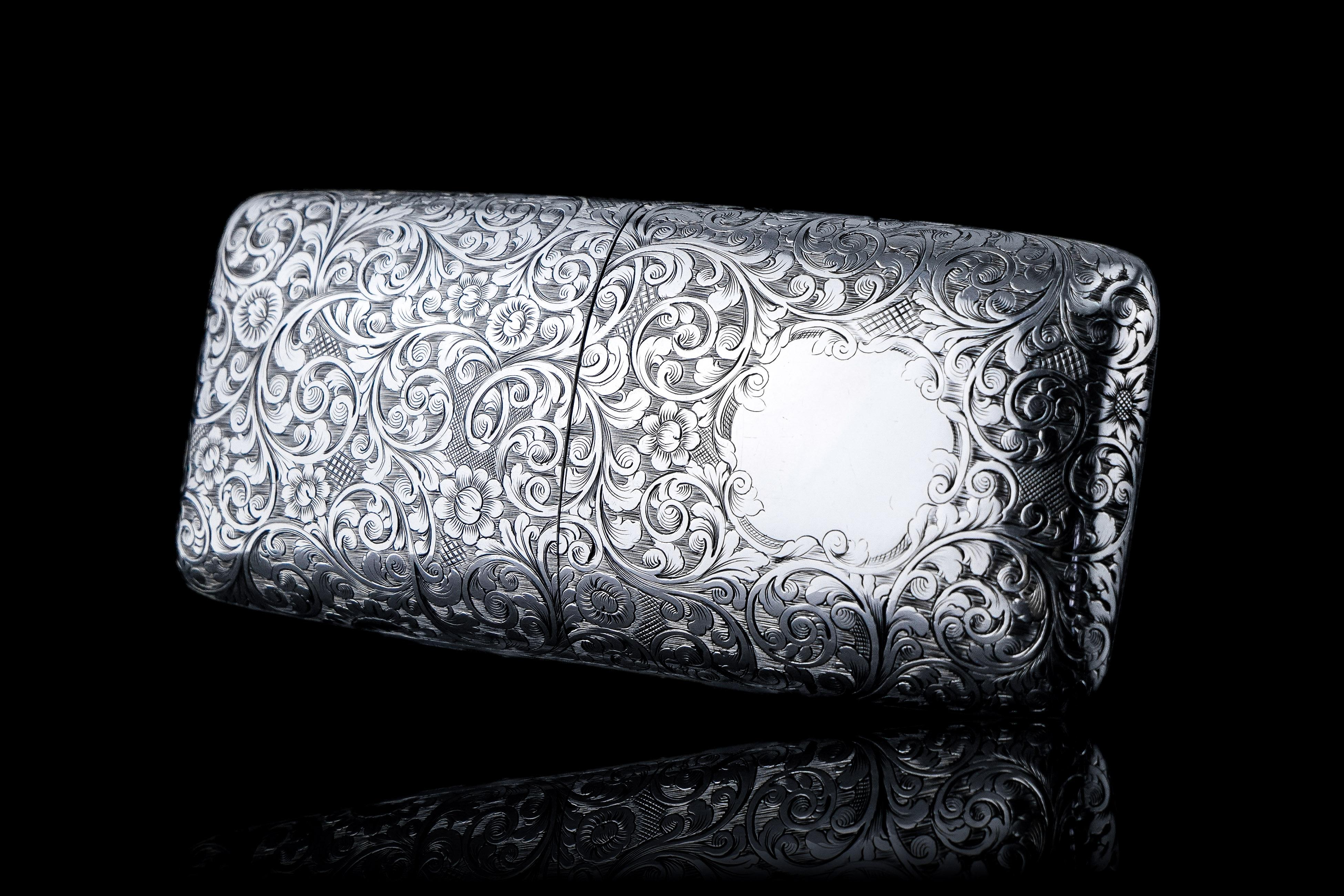 Antique Victorian Solid Sterling Silver Cigar Cheroot Case Yapp & Woodward 1845 For Sale 10