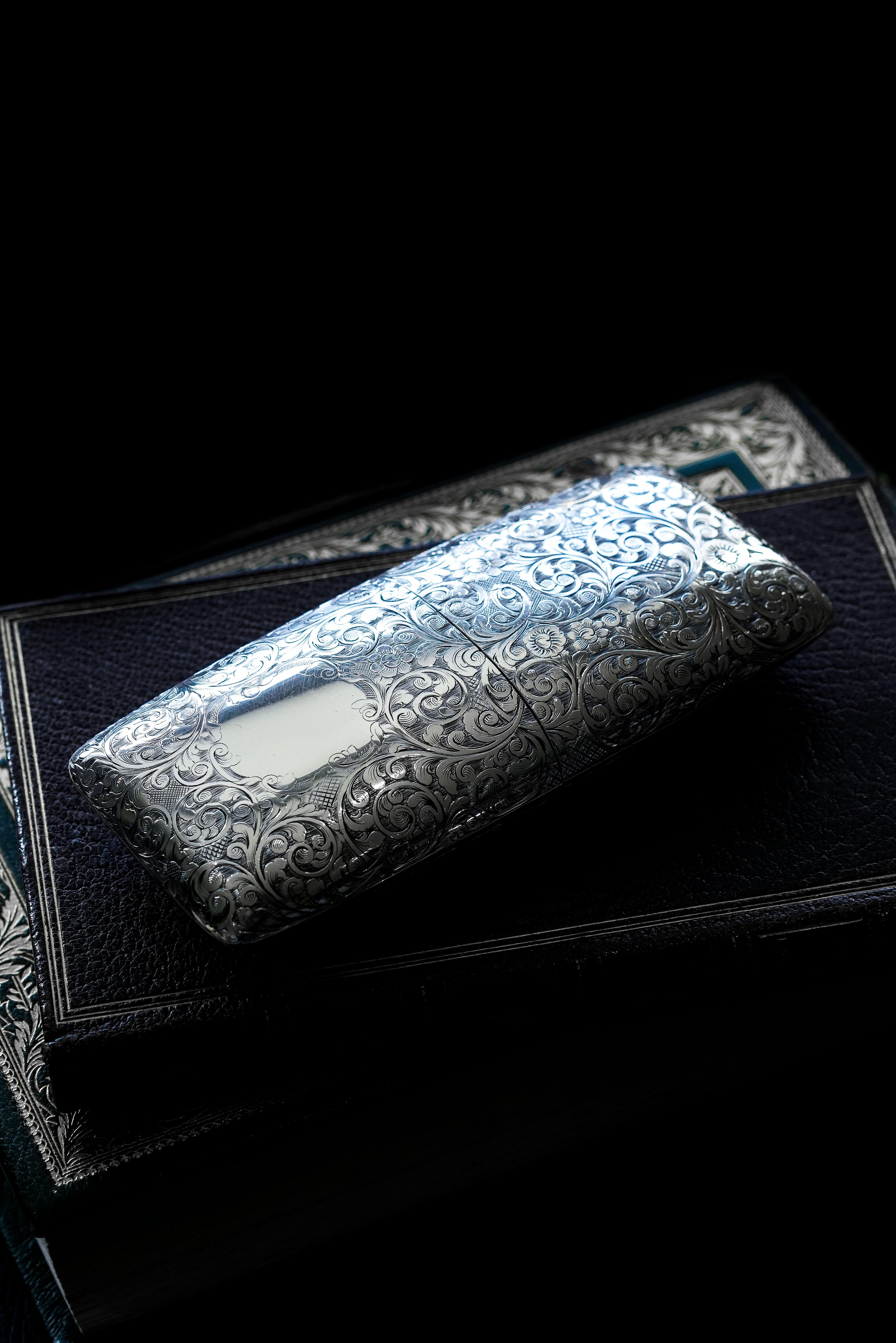 Antique Victorian Solid Sterling Silver Cigar Cheroot Case Yapp & Woodward 1845 For Sale 16