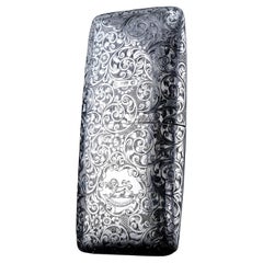 Antique Victorian Solid Sterling Silver Cigar Cheroot Case Yapp & Woodward 1845