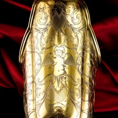 Antique Victorian Solid Sterling Silver Gilt Pitcher Ewer Robert Garrard 1841