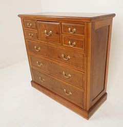 Antique Victorian Solid Walnut 8 Drawer Dresser, Chest, Scotland 1880, B2718