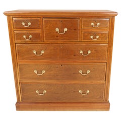 Antique Victorian Solid Walnut 8 Drawer Dresser, Chest, Scotland 1880, B2718