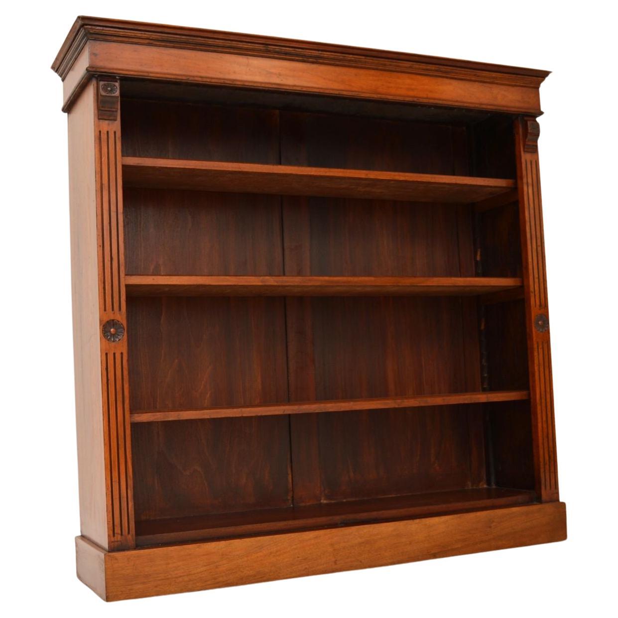 Victorian Antique Bamboo Open Bookcase For Sale at 1stDibs
