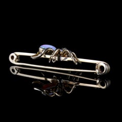 Antique Victorian Spider Brooch 15 Carat Gold, circa 1900