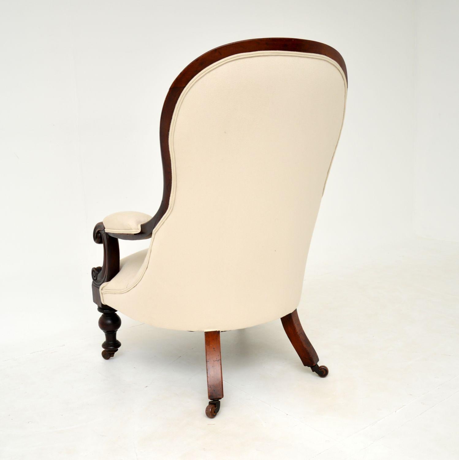 Antique Victorian Spoon Back Armchair 2