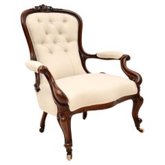 Antiker viktorianischer Löffelrücken-Sessel