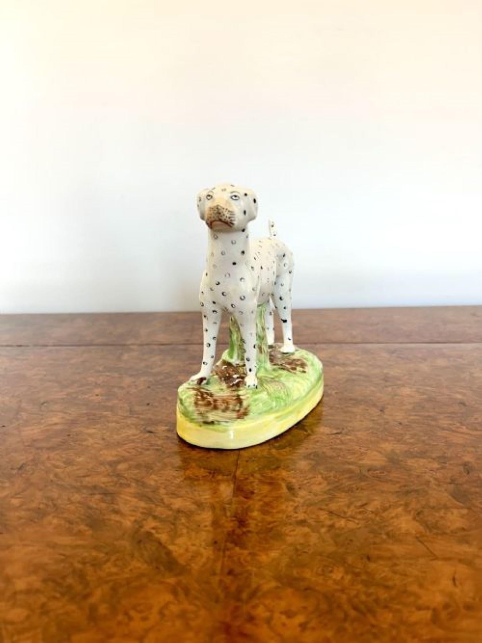 19th Century Antique Victorian Staffordshire Dalmatian  For Sale