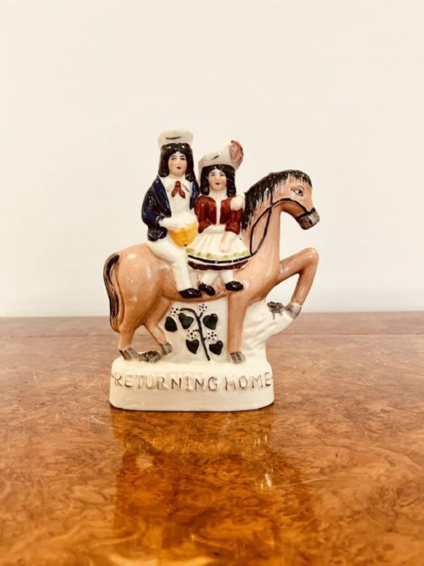 Antique Victorian Staffordshire figure In Good Condition In Ipswich, GB