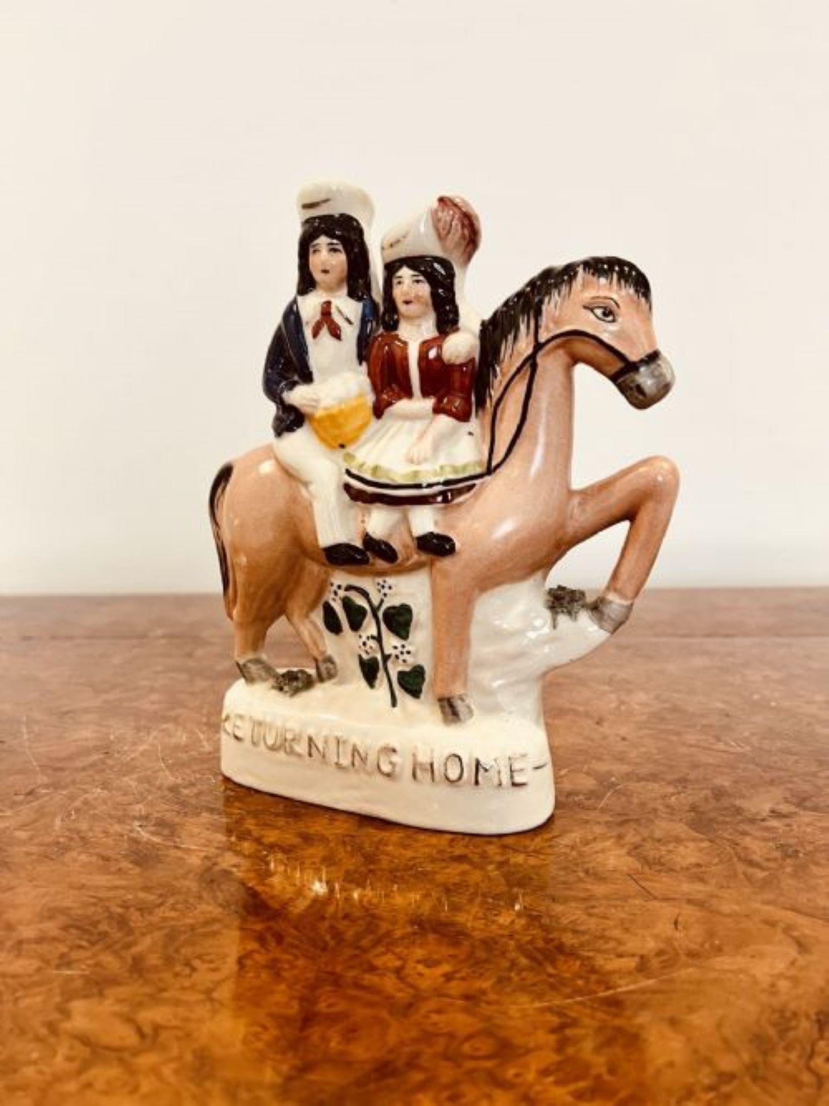 19th Century Antique Victorian Staffordshire figure