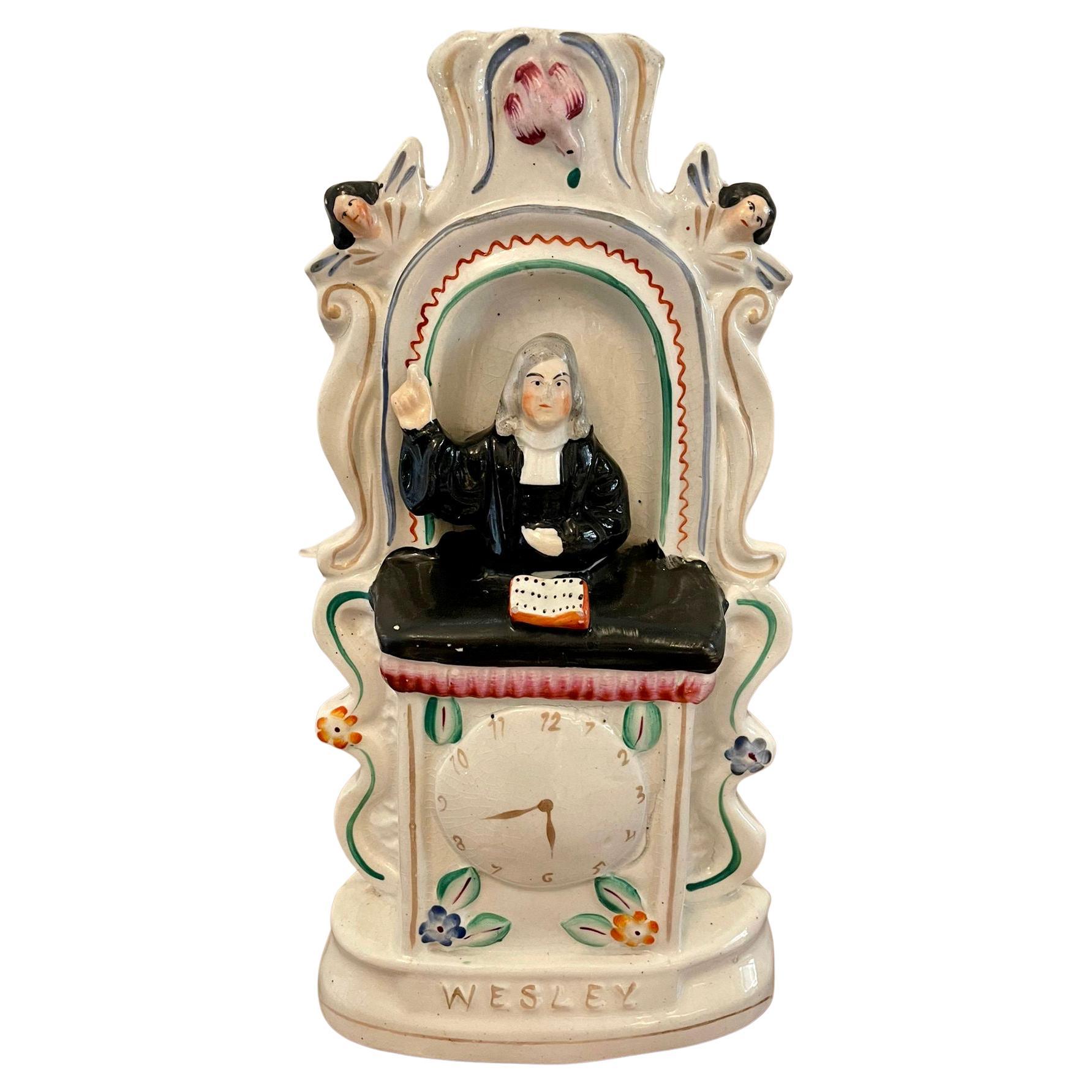  ​​Antique Victorian Staffordshire Figure of John Wesley For Sale
