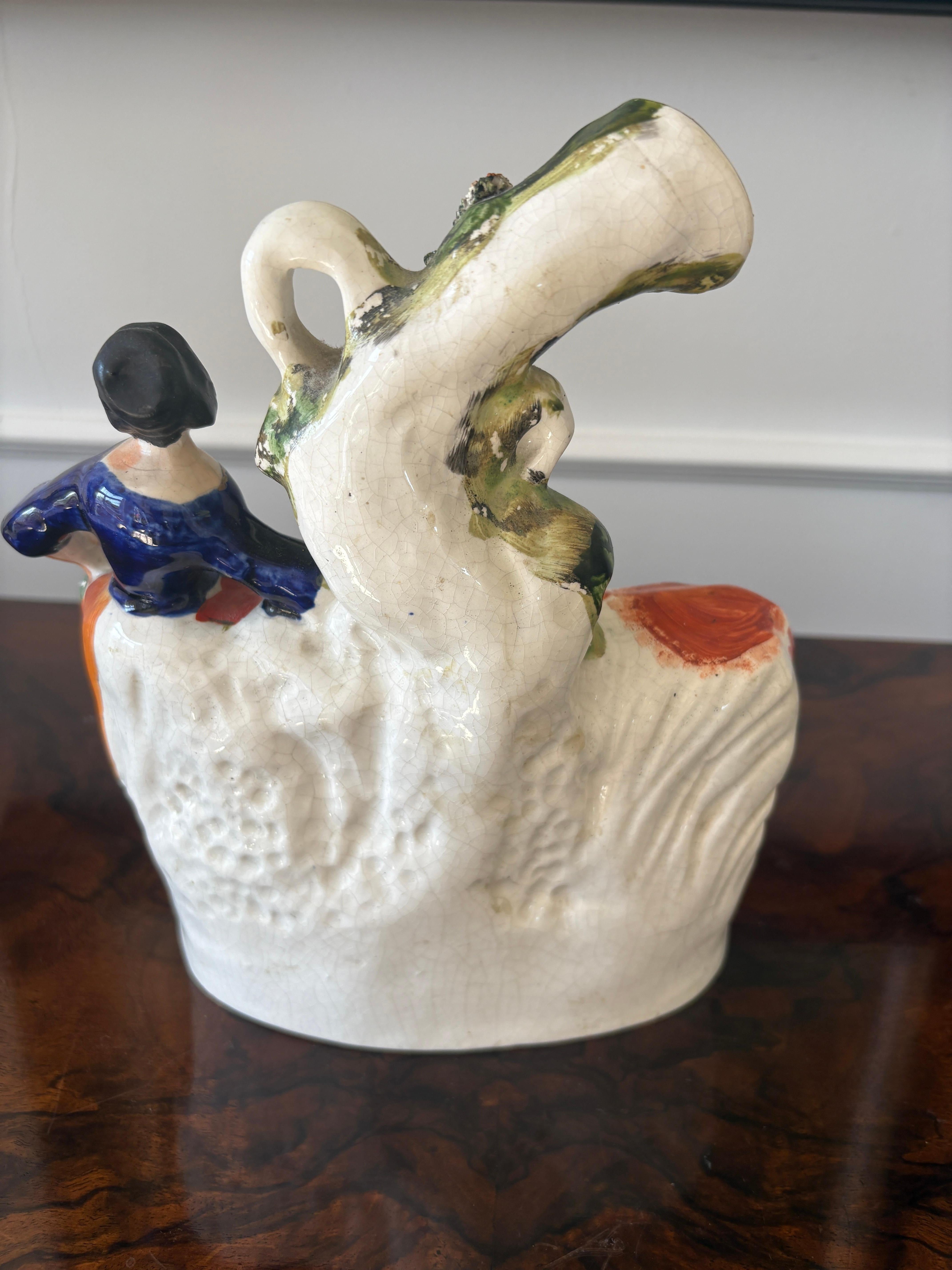 Ancienne figurine victorienne du Staffordshire à dos plat en vente 2