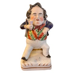 Antike viktorianische Staffordshire Flachrückenfigur