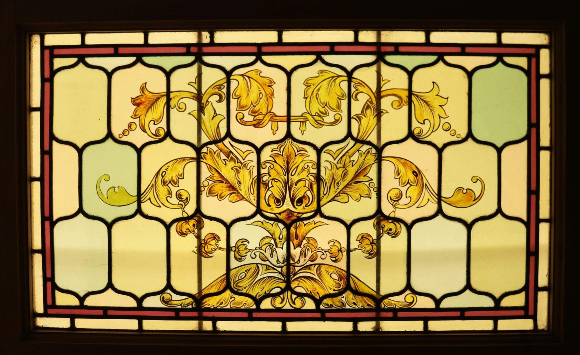 antique glass panels