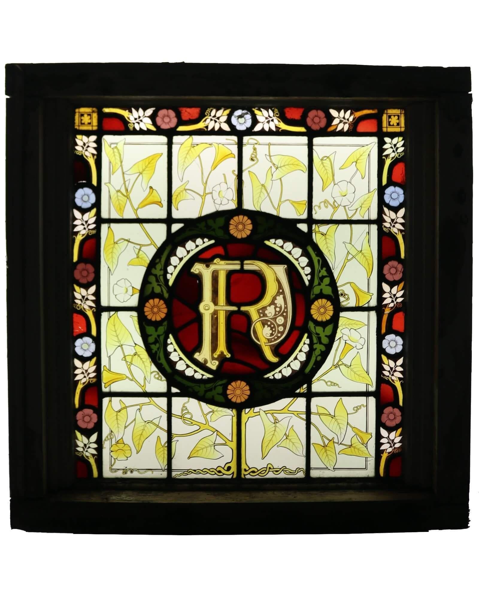 stained glass monogram