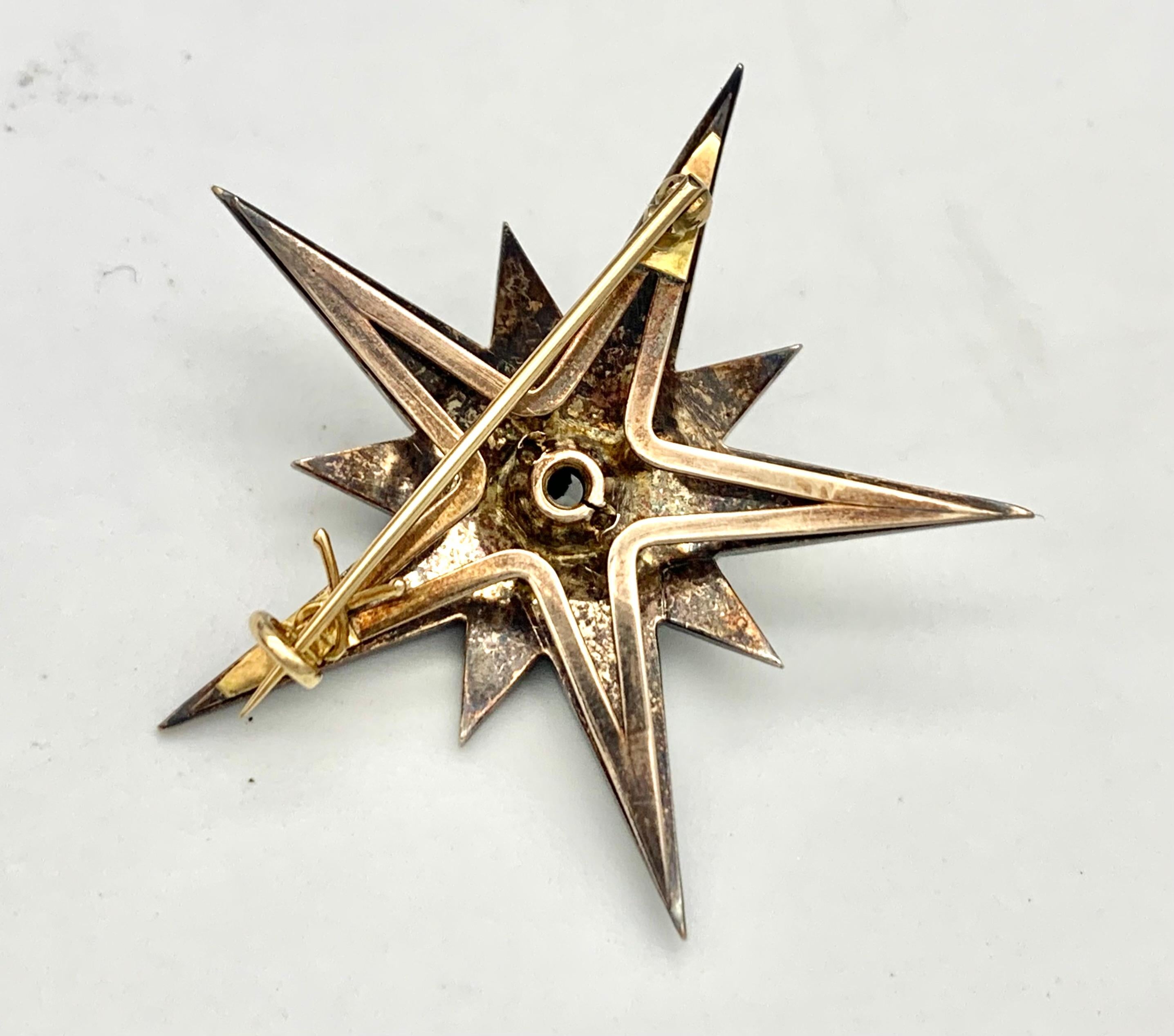 antique diamond star brooch