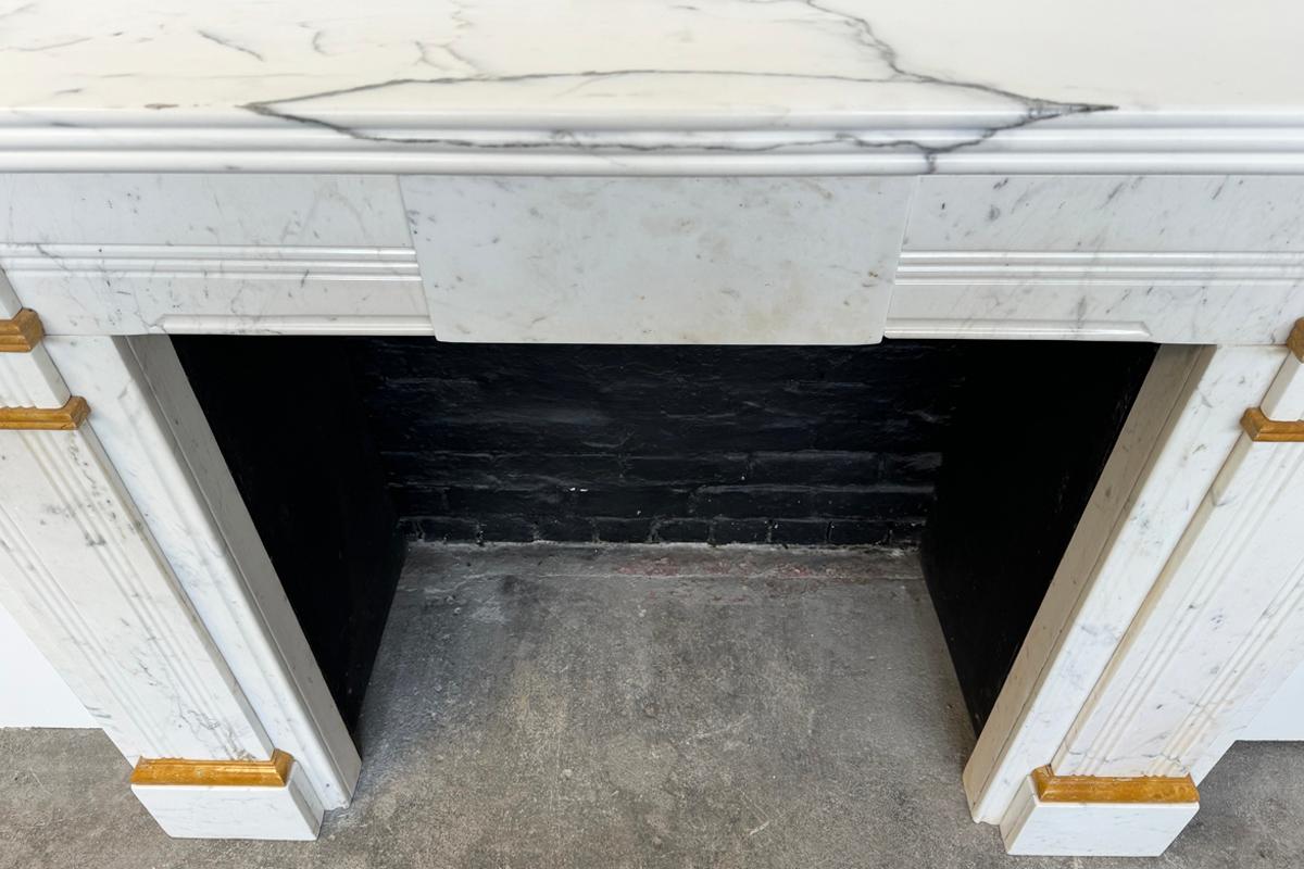 Antique Victorian Statuary Marble Fireplace Surround For Sale 10