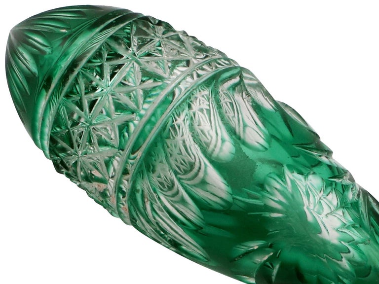 Ensemble De Couverts à Salade Ancien – Verre Et Argent Anglais – Sans Marque