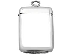 Astuccio Vesta vittoriano in argento e smalto