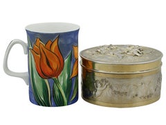 Antique Victorian Sterling Silver and Gilt Box