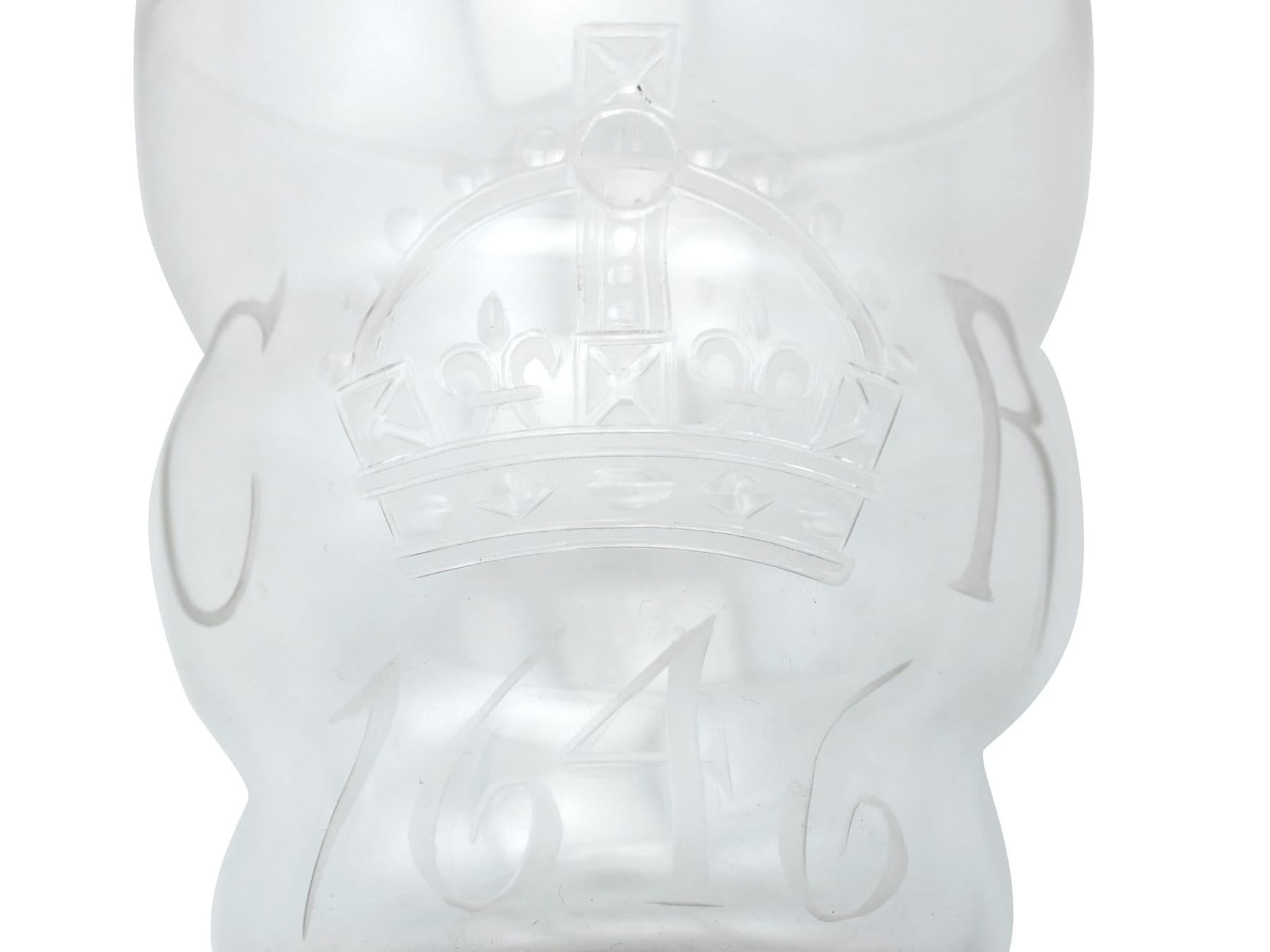 Jarra Victoriana de Plata de Ley y Vidrio para Agua con Vasos de Vidrio en venta 3