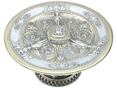 Tazza Victoriana de Plata de Ley y Parcela Dorada