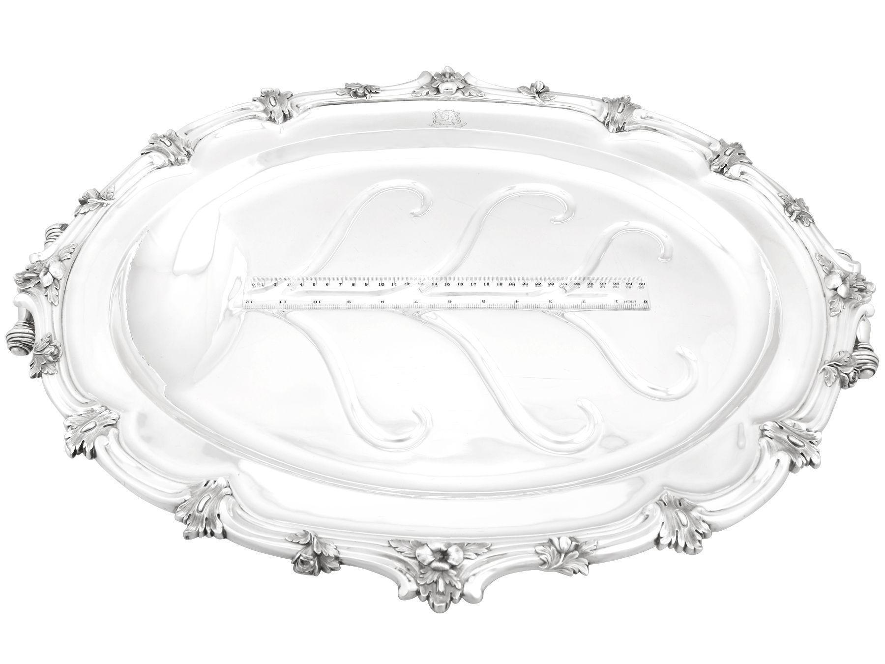 Antique Victorian Sterling Silver and Sheffield Plate Venison Dish For Sale 7